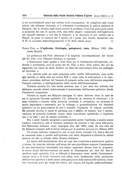 Giornale della Società italiana d'igiene