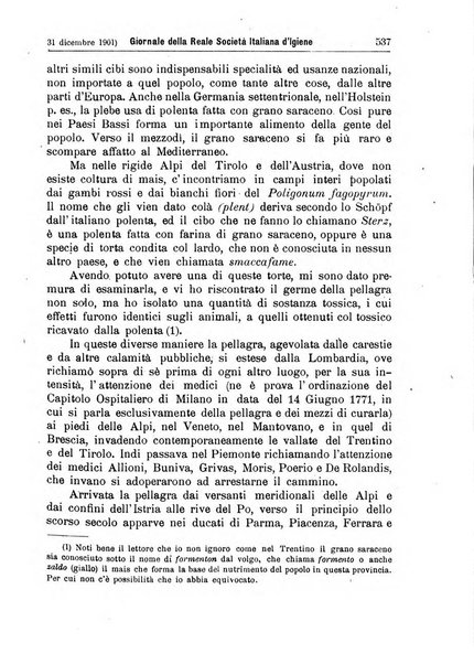 Giornale della Società italiana d'igiene