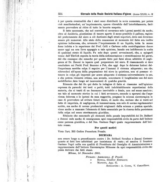 Giornale della Società italiana d'igiene