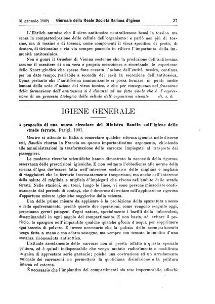 Giornale della Società italiana d'igiene