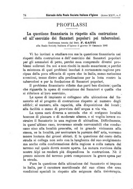 Giornale della Società italiana d'igiene