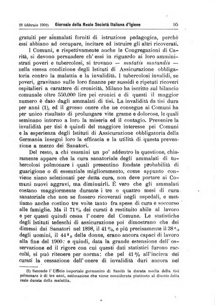 Giornale della Società italiana d'igiene