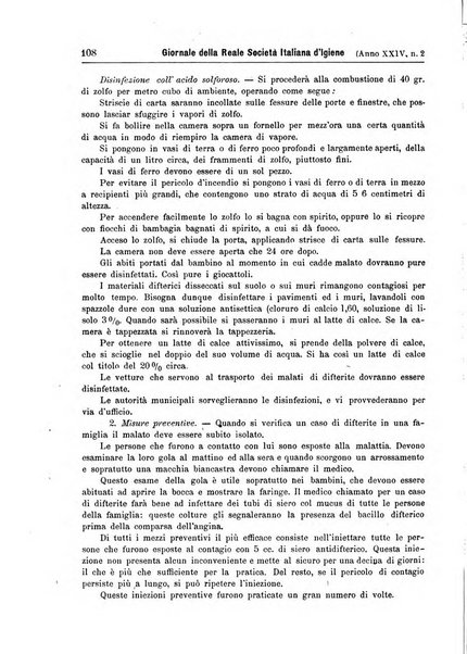 Giornale della Società italiana d'igiene