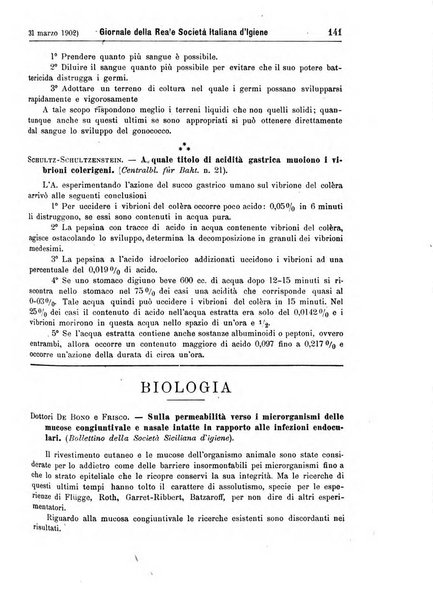 Giornale della Società italiana d'igiene