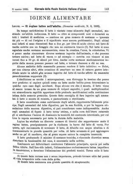 Giornale della Società italiana d'igiene