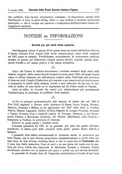 Giornale della Società italiana d'igiene