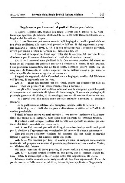 Giornale della Società italiana d'igiene