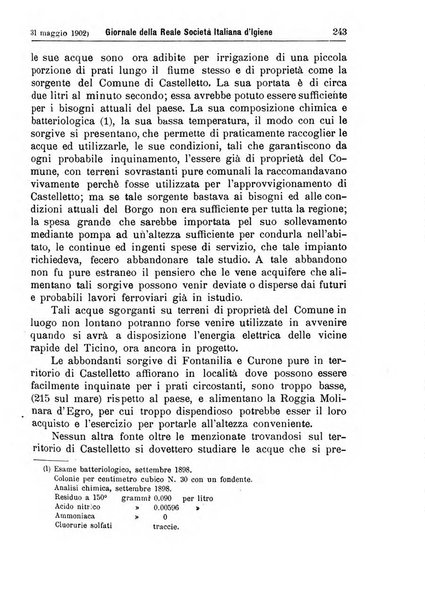 Giornale della Società italiana d'igiene