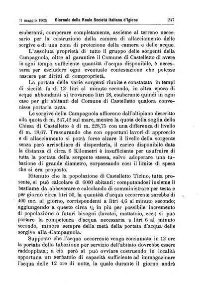 Giornale della Società italiana d'igiene