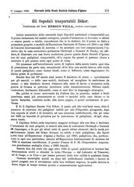 Giornale della Società italiana d'igiene