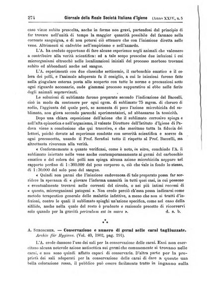 Giornale della Società italiana d'igiene