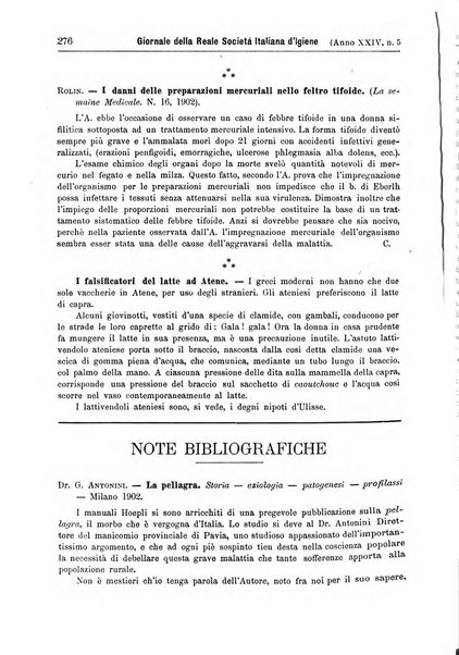 Giornale della Società italiana d'igiene