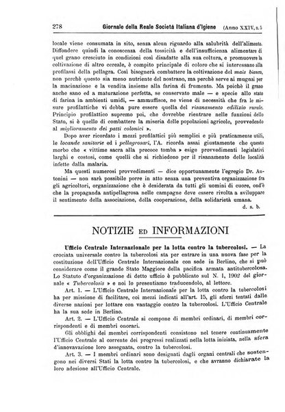 Giornale della Società italiana d'igiene