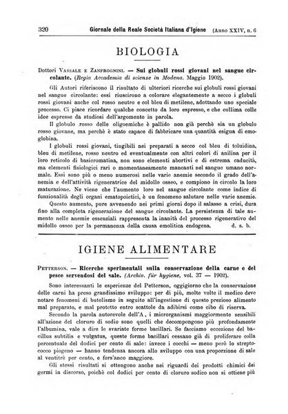 Giornale della Società italiana d'igiene