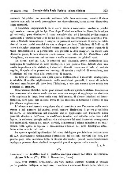 Giornale della Società italiana d'igiene