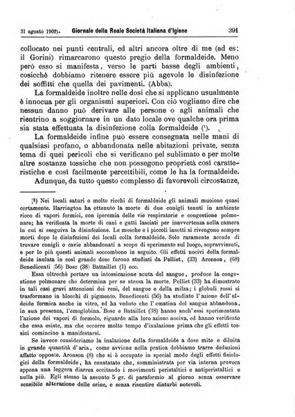 Giornale della Società italiana d'igiene