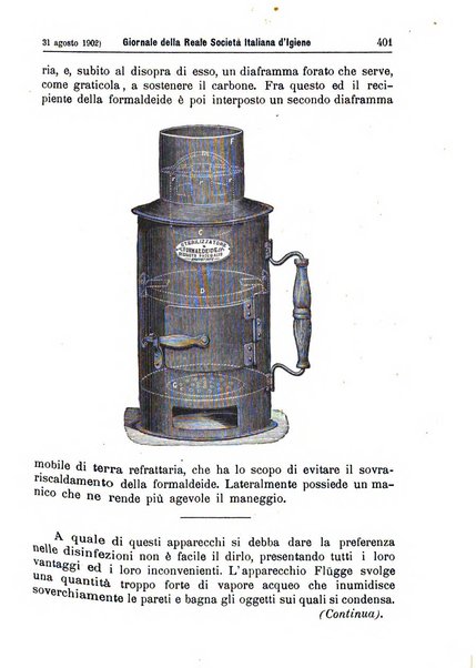 Giornale della Società italiana d'igiene