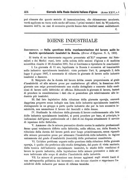 Giornale della Società italiana d'igiene