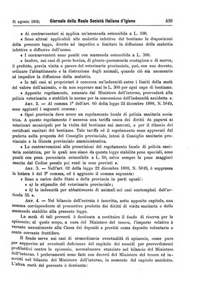 Giornale della Società italiana d'igiene