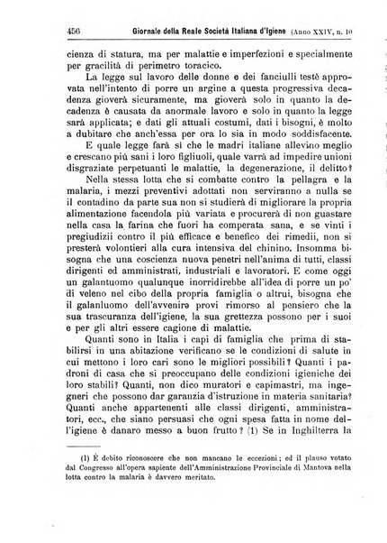 Giornale della Società italiana d'igiene