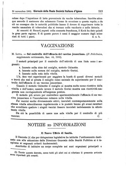 Giornale della Società italiana d'igiene