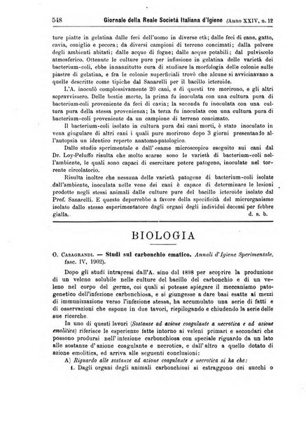 Giornale della Società italiana d'igiene