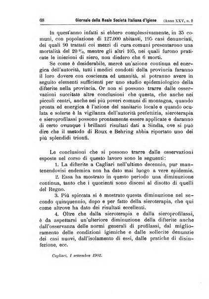 Giornale della Società italiana d'igiene