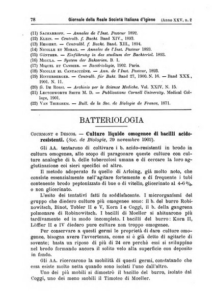 Giornale della Società italiana d'igiene