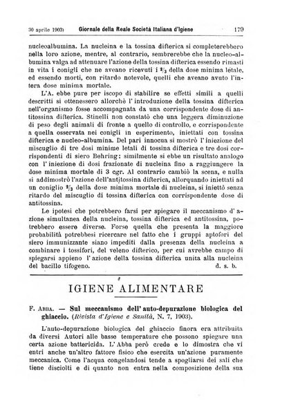 Giornale della Società italiana d'igiene