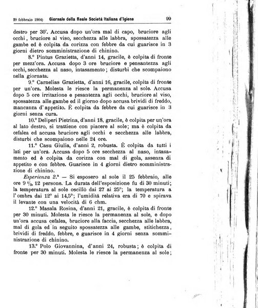 Giornale della Società italiana d'igiene