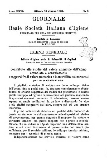 Giornale della Società italiana d'igiene