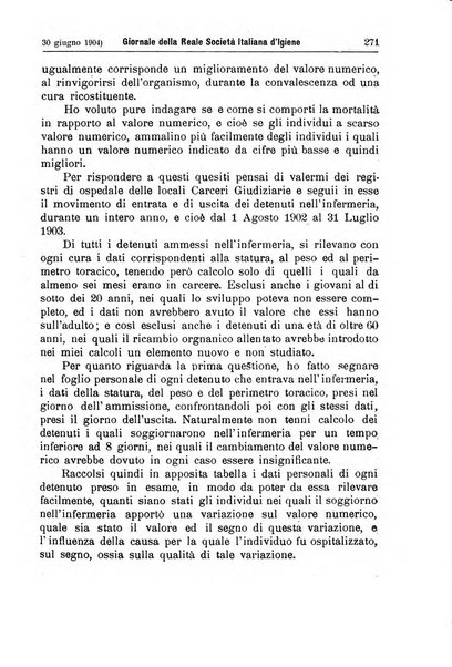 Giornale della Società italiana d'igiene