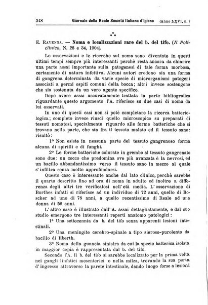 Giornale della Società italiana d'igiene