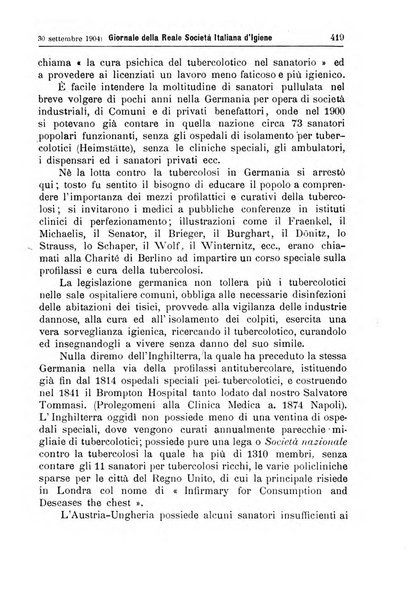 Giornale della Società italiana d'igiene