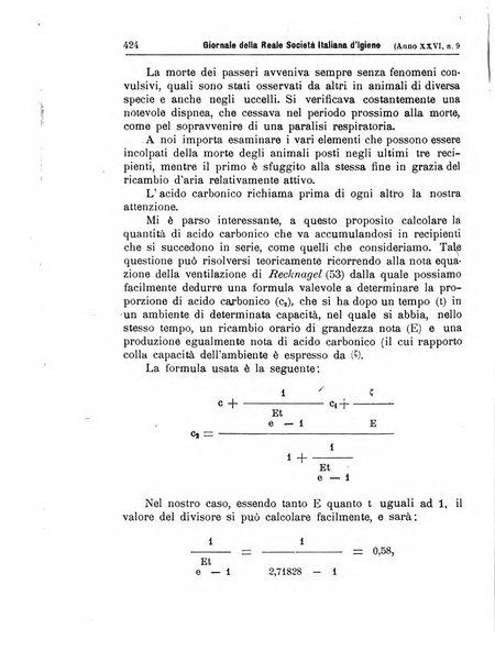 Giornale della Società italiana d'igiene