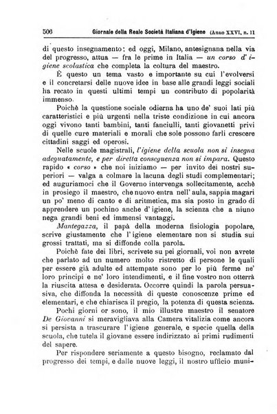 Giornale della Società italiana d'igiene