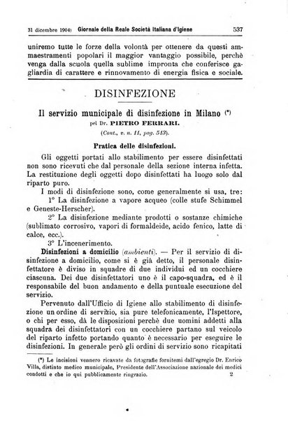 Giornale della Società italiana d'igiene