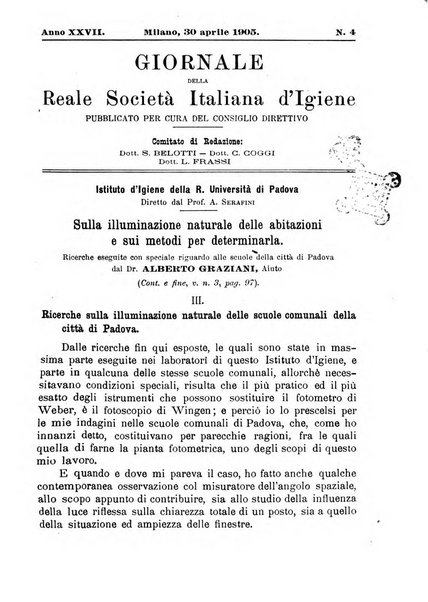 Giornale della Società italiana d'igiene