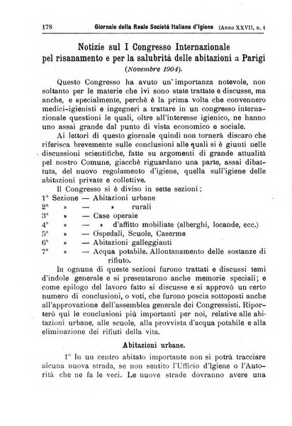 Giornale della Società italiana d'igiene