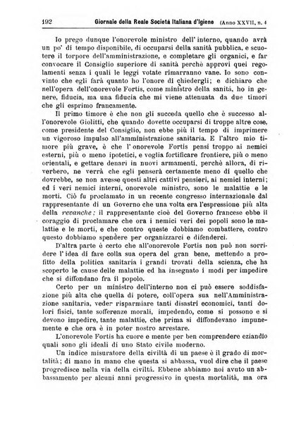 Giornale della Società italiana d'igiene