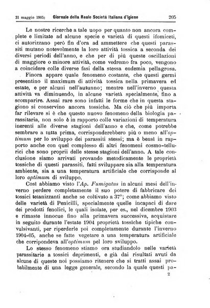 Giornale della Società italiana d'igiene