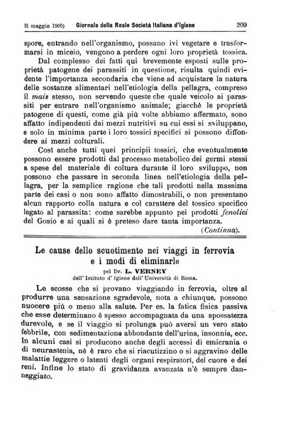 Giornale della Società italiana d'igiene