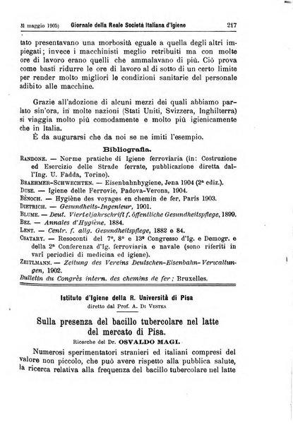 Giornale della Società italiana d'igiene