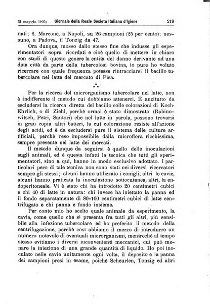 Giornale della Società italiana d'igiene