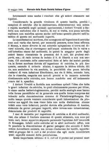 Giornale della Società italiana d'igiene