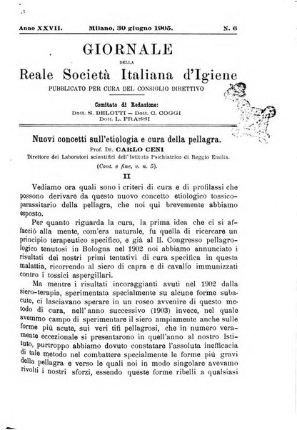 Giornale della Società italiana d'igiene