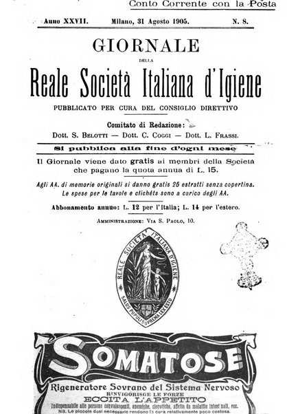 Giornale della Società italiana d'igiene