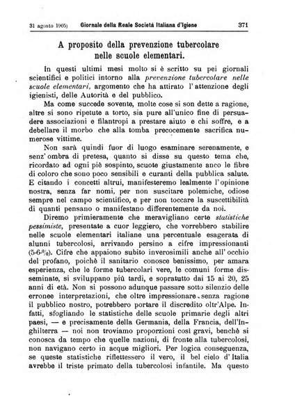 Giornale della Società italiana d'igiene