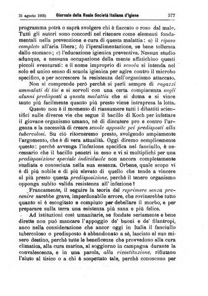 Giornale della Società italiana d'igiene