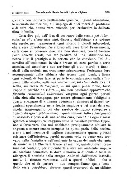 Giornale della Società italiana d'igiene